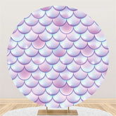 Lofaris Pop It Scales Mermaid Round Backdrop For Party Event